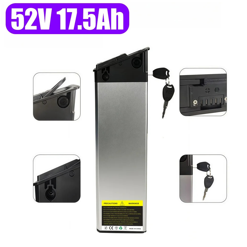 Premium 48V / 52V Folding E-Bike Replacement Battery
