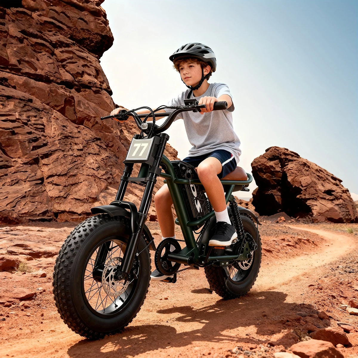 16" Full-Suspension Electric Light Motorcycle | 500W & 48V 15.6Ah