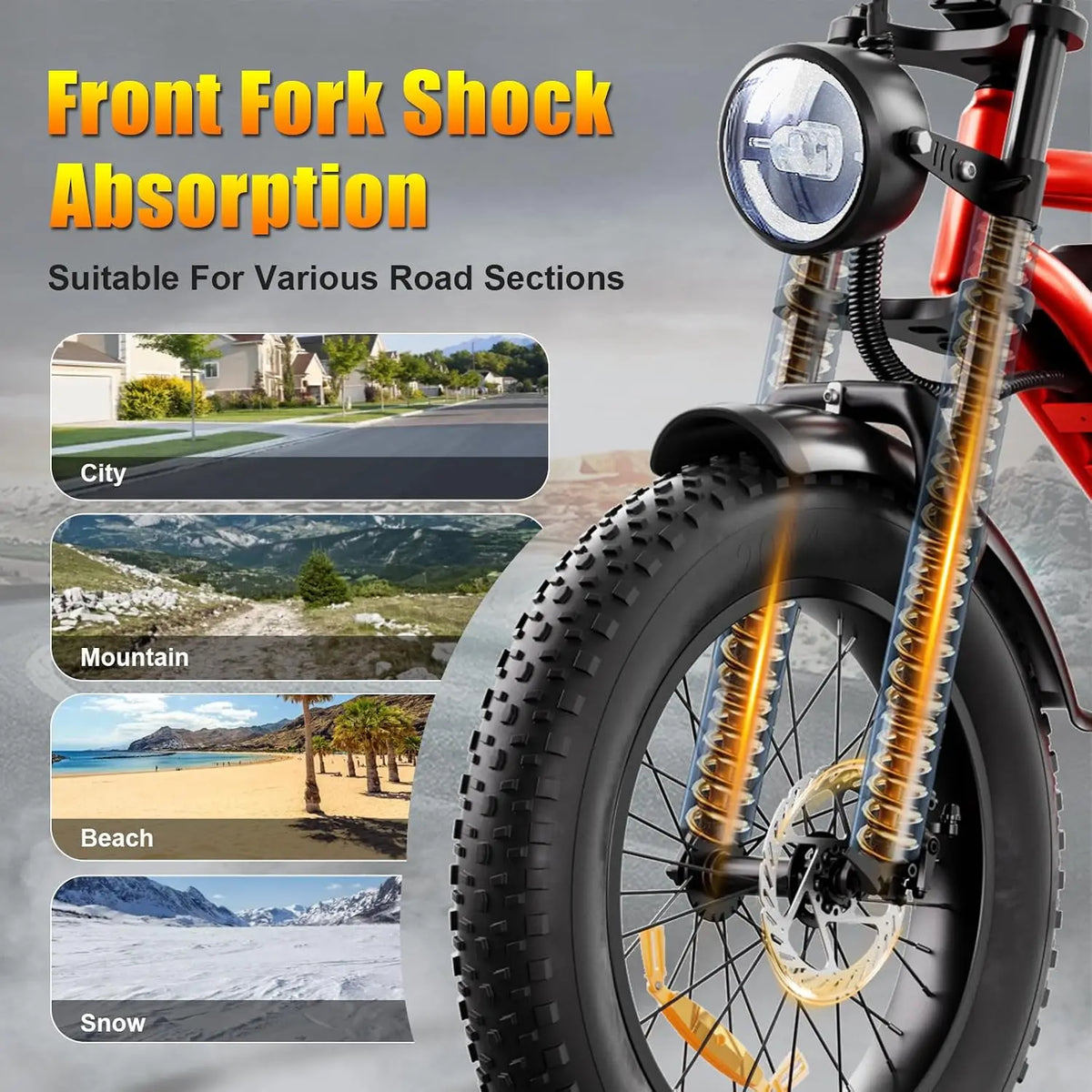 48V adult electric fat tire bike with 20x4-inch tires, 750W motor and retro-inspired commuter design