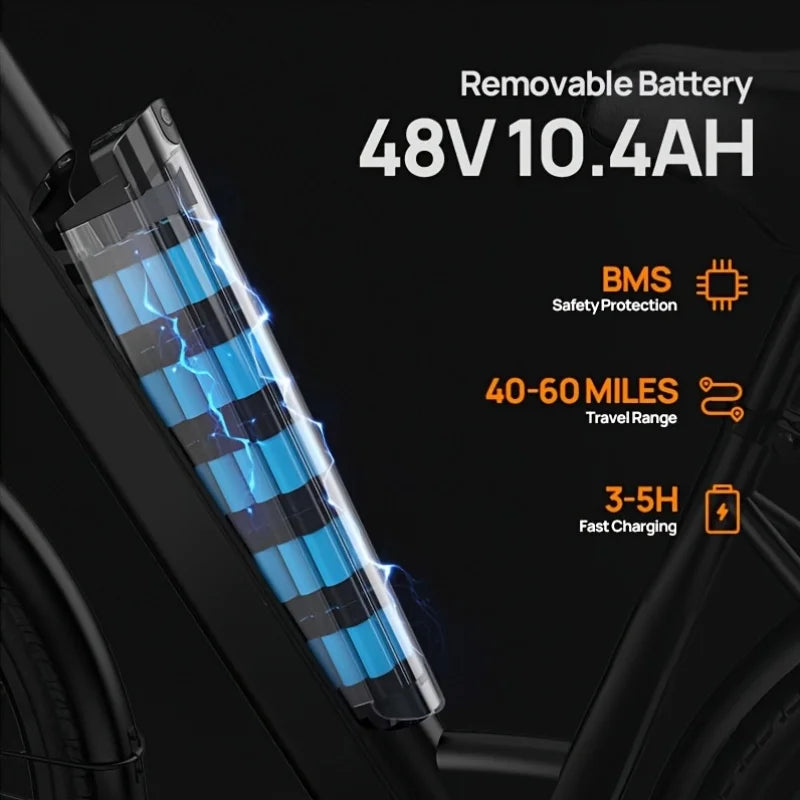 URLIFE E26 Adult Electric Bike | 48V 750W Peak Hydraulic Disc Brakes 🔥 BUY ONE, GET ONE FREE eBIKE DEAL 🔥