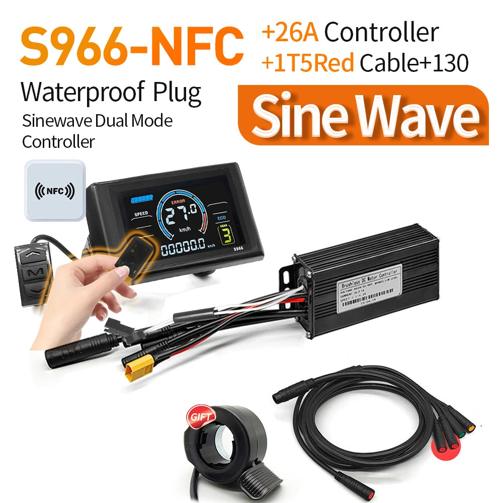 EZKT Sine Wave Waterproof E-Bike Controller Kit