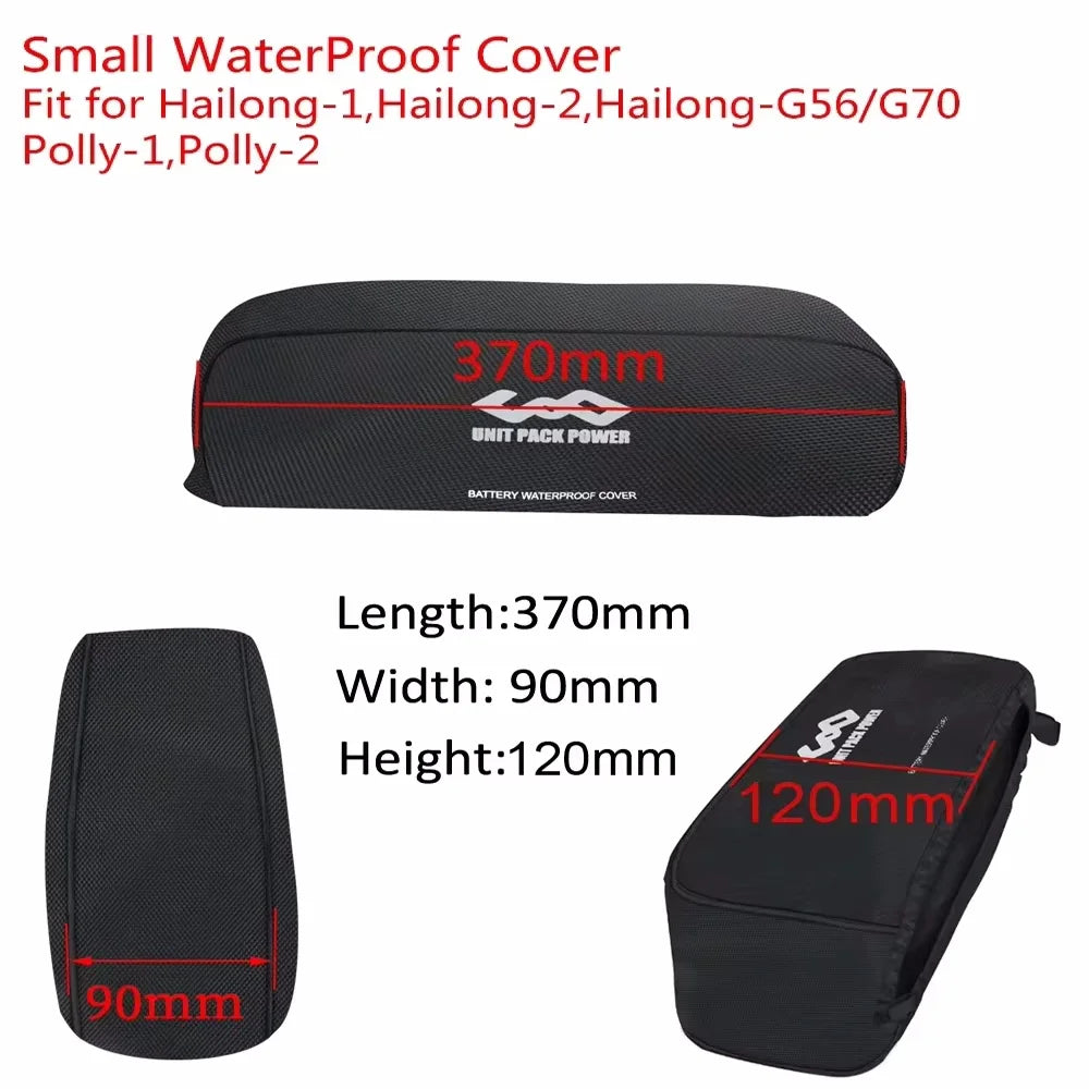 Hailong & Jumbo E-Bike Battery Waterproof Cover | 370x90x120mm