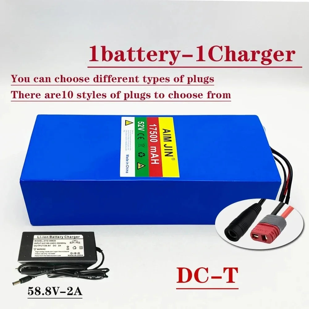aimjin 52V 17.5Ah (17,500mAh) 14S5P