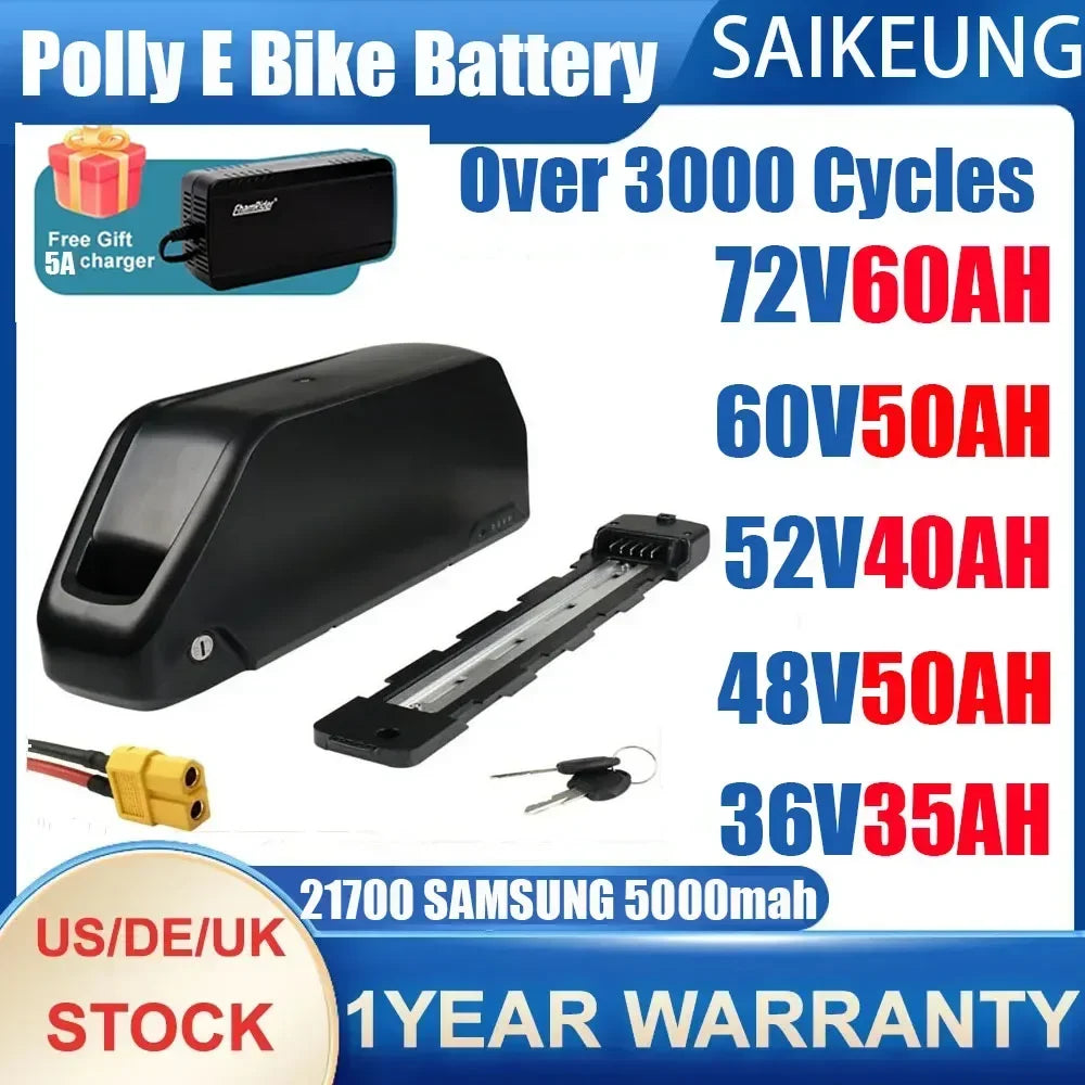 High Capacity 21700 Lithium Power Packs (36V - 72V | Up to 60Ah)