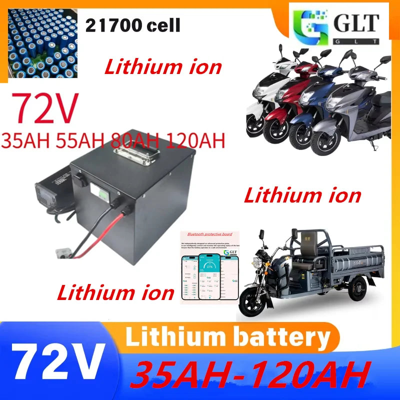 DIXSG 72V 21700 High-Capacity Lithium-Ion Battery