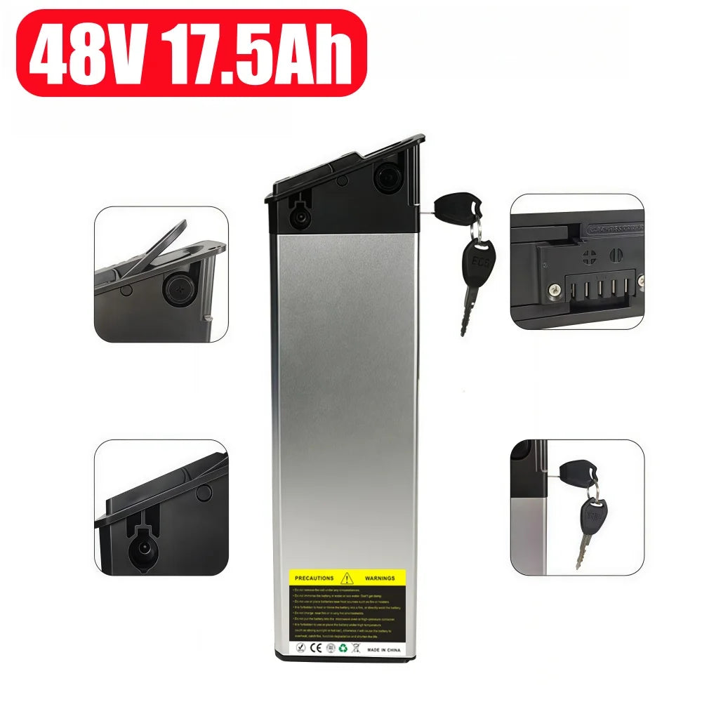 Premium 48V / 52V Folding E-Bike Replacement Battery