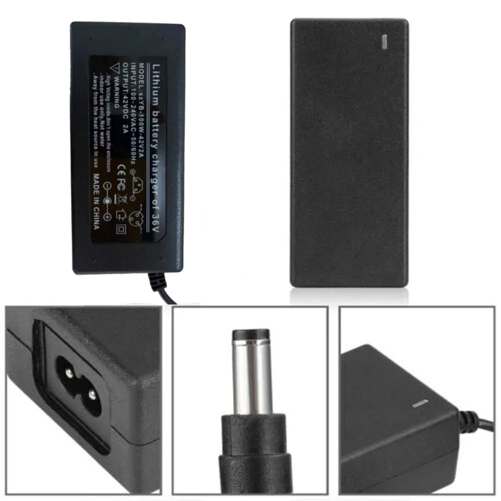 42V 2A Lithium Battery Charger with 5 Connectors | eBike