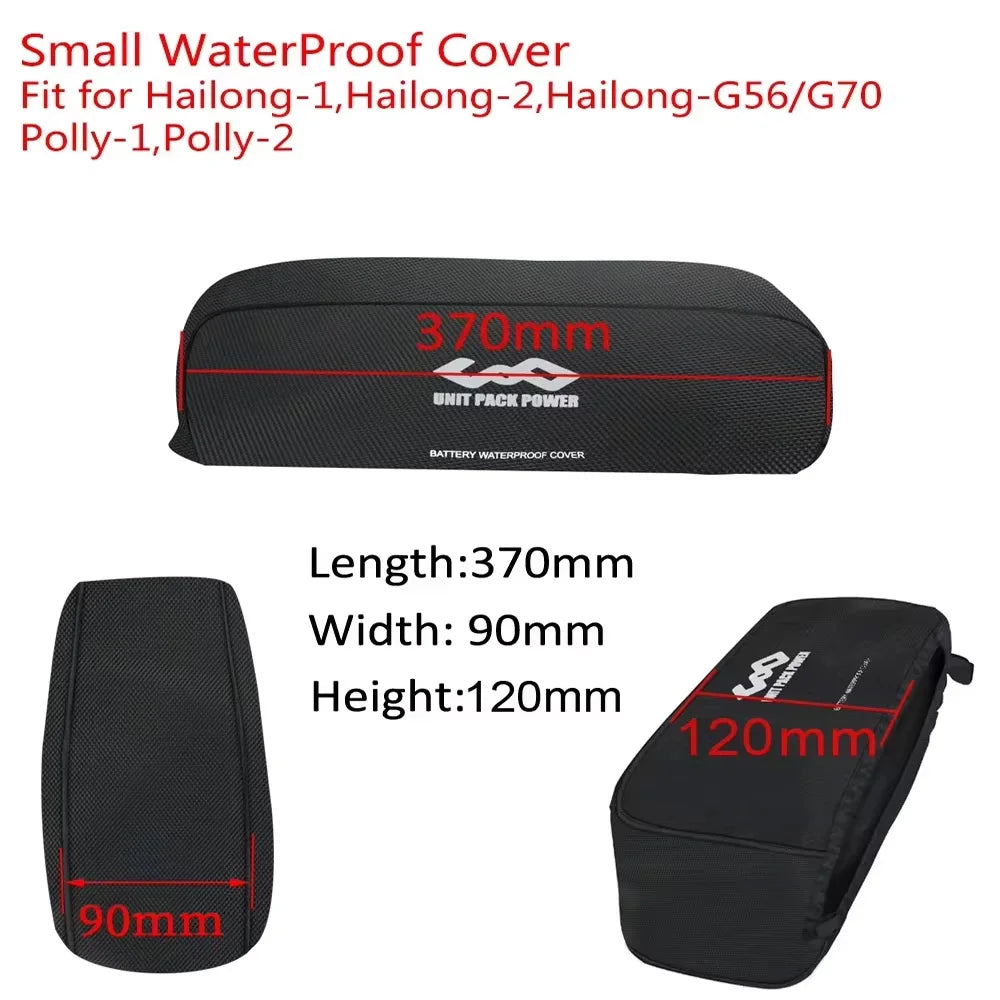 Hailong & Jumbo E-Bike Battery Waterproof Cover | 370x90x120mm